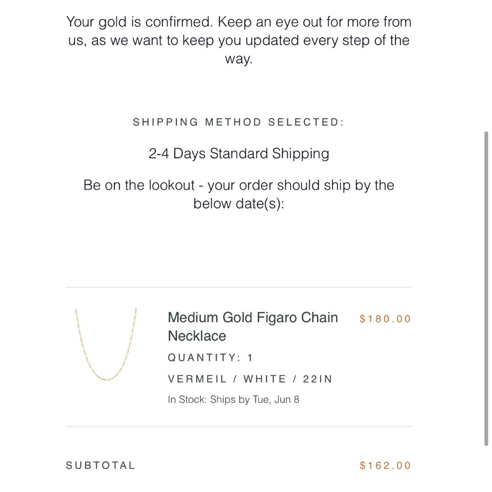 Aurate - Medium 18K Vermeil White Gold Figaro Chain Necklace 22”